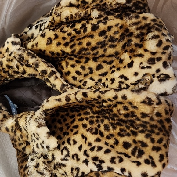 PRE-LOVED SMART SET FAUX FUR ANIMAL PRINT WOMEN'S COAT-XS - Picture 7 of 7